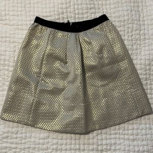 Beautiful Party Skirt [GANNI] at Anthropologie Gold Mini Skirt XS